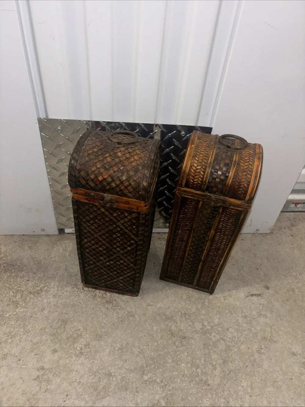 Woven Rattan Decorative Wine Bottle Holder - Brown